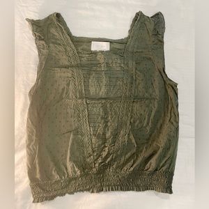 Olive green Lucky Brand sleeveless top size L